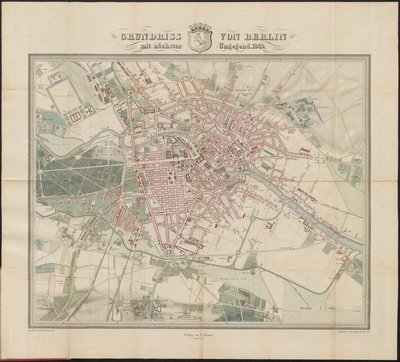 Plan of Berlin with Surroundings by Ferdinand Böhm